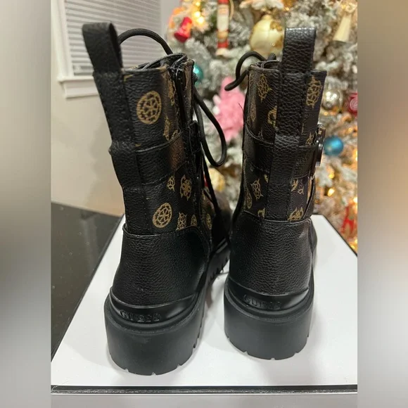 Guess Orana Combat Boots Size 9.5M 🤎❤️‍🔥NIB FROM MACY’s SIZE 8.5 - Picture 6 of 11